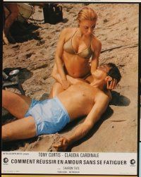 7s463 DON'T MAKE WAVES 6 style A French LCs '67 Tony Curtis w/sexy Sharon Tate & Claudia Cardinale!