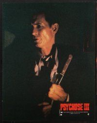 7s359 PSYCHO III 11 French LCs '86 cool images of Anthony Perkins as Norman Bates, horror sequel!