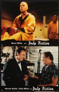 7s371 PULP FICTION 10 French LCs '94 Quentin Tarantino, Travolta, Uma Thurman, Willis, Jackson!