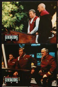 7s350 STAR TREK: GENERATIONS 12 French LCs '94 Patrick Stewart as Picard, William Shatner as Kirk!