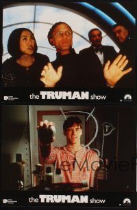 7s353 TRUMAN SHOW 12 French LCs '98 great images of Jim Carrey, Ed Harris, Peter Weir!