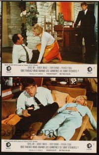 7s494 WHERE WERE YOU WHEN THE LIGHTS WENT OUT? 6 style B French LCs '68 sexy Doris Day, Terry-Thomas