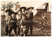 7t205 EUGENE JACKSON signed 8x11.25 REPRO still '94 Pineapple with Our Gang kids as cowboys!