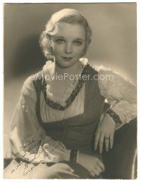 7t143 VIRGINIA BRUCE signed 9.25x12.25 still '30s seated portrait of the beautiful star!