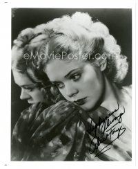 7t503 ALICE FAYE signed 8x10 REPRO still '80s glamour portrait posing against a mirror!
