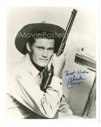 7t546 CHUCK CONNORS signed 8x10 REPRO still '80s as Lucas McCain from The Rifleman!