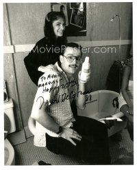 7t561 DAVID DECOTEAU signed 8x10 REPRO still '88 wacky image of the director with whipped cream!