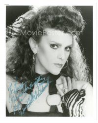 7t564 DAWN WILDSMITH signed 8x10 REPRO still '80s head & shoulders portrait with wild outfit!