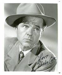 7t587 ELISHA COOK JR. signed 8x10 REPRO still '80s close portrait with hat and needing a shave!