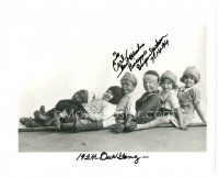 7t593 EUGENE JACKSON signed 8x10 REPRO still '94 sitting on sled with five Our Gang kids!