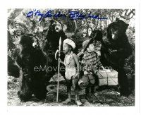 7t599 EUGENE LEE signed 8x10 REPRO still '90s with Buckwheat & bears in the woods!
