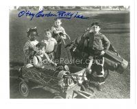 7t598 EUGENE LEE signed 8x10 REPRO still '90s in homemade golf cart w/ Spanky, Alfalfa & Buckwheat!