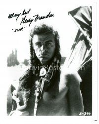7t625 HENRY BRANDON signed 8x10 REPRO still '80s as Native American Indian Scar in The Searchers!