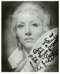 7t628 INGRID PITT signed 8x10 REPRO still '80s great head & shoulders close up with blonde hair!