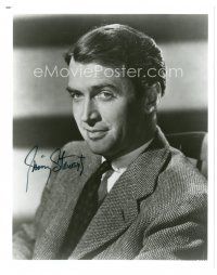 7t641 JAMES STEWART signed 8x10 REPRO still '80s great head & shoulders portrait of the star!