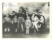 7t845 JEAN DARLING signed 6.25x8.25 REPRO still '95 with other Our Gang kids & their keepers!
