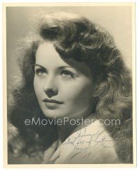 7t323 JEANNE CRAIN signed deluxe 8x10 still '40s sexy head & shoulders portrait of the star!