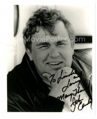 7t670 JOHN CANDY signed 8x10 REPRO still '80s head & shoulders close up looking pensive!