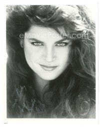 7t702 KIRSTIE ALLEY signed 8x10 REPRO still '80s super young with great hair & eyes!