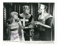 7t724 LORETTA YOUNG signed 8x10 REPRO still '80s in period costume from The Crusades!