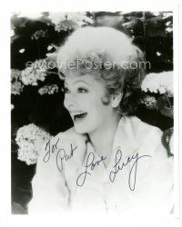 7t726 LUCILLE BALL signed 8x10 REPRO still '80s great head & shoulders laughing portrait of Lucy!