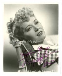 7t756 PENNY SINGLETON signed 8x10 REPRO still '80s close portrait as Blondie sitting in a chair!