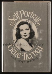 7t019 GENE TIERNEY signed first edition hardcover book '79 on her biography with Mickey Herskowitz!