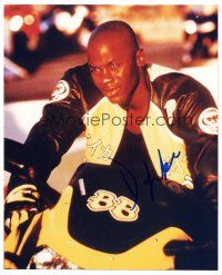 7t569 DEREK LUKE signed color 8x10 REPRO still '00s close up on motorcycle from Biker Boyz!