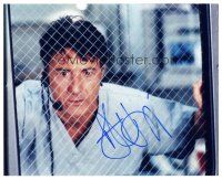 7t581 DUSTIN HOFFMAN signed color 8x10 REPRO still '00s concerned close portrait from Outbreak!