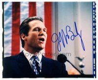 7t655 JEFF BRIDGES signed color 8x10 REPRO still '00s close up as the President in The Contender!