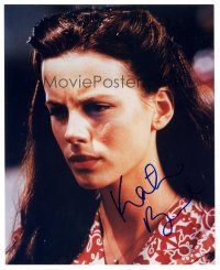 7t686 KATE BECKINSALE signed color 8x10 REPRO still '02 close up of the pretty English actress!