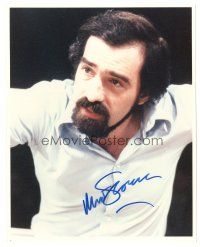 7t732 MARTIN SCORSESE signed color 8x10 REPRO still '90s cool close up of the great director!