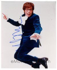7t745 MIKE MYERS signed color 8x10 REPRO still '00s wacky portrait in costume as Austin Powers!