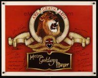 7t033 STARS OF METRO GOLDWYN MAYER signed commercial poster '78 by TWENTY THREE classic MGM stars!