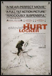 7t048 HURT LOCKER signed DS advance 1sh '08 by BOTH director Kathryn Bigelow AND Mark Boal!