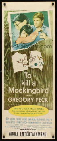 7t071 TO KILL A MOCKINGBIRD signed insert '62 by Gregory Peck, from Harper Lee's classic novel!