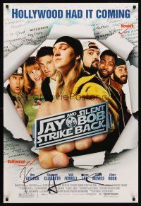 7t049 JAY & SILENT BOB STRIKE BACK signed 1sh '01 by star/director Kevin Smith!
