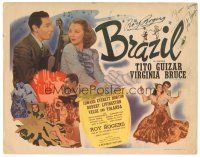 7t095 BRAZIL signed TC '44 by BOTH Roy Rogers AND Tito Guizar, who are pictured!