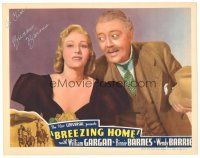 7t108 BREEZING HOME signed LC '37 by Binnie Barnes, who's with Raymond Walburn!