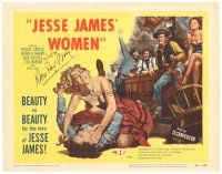 7t101 JESSE JAMES' WOMEN signed TC '54 by Don 'Red' Barry, classic catfight artwork!