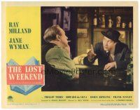 7t116 LOST WEEKEND signed LC #3 '45 by alcoholic Ray Milland, who's trying to get another drink!