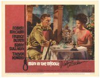 7t118 MAN IN THE MIDDLE signed LC #7 '64 by Robert Mitchum, who's with pretty France Nuyen!
