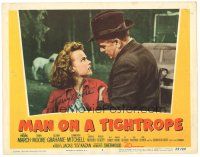 7t119 MAN ON A TIGHTROPE signed LC #7 '53 by Terry Moore, directed by Elia Kazan!