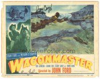 7t133 WAGON MASTER signed LC #8 '50 by 3 top stars, Harry Carey Jr., Ben Johnson AND Joanne Dru!