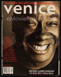 7t182 MICHAEL CLARKE DUNCAN signed magazine January/February 2000 on the cover of Venice!