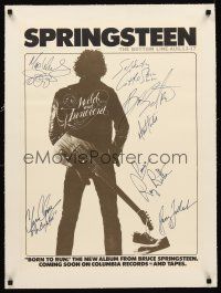 7t002 BRUCE SPRINGSTEEN linen signed commercial poster 20x28 '80s E-Street Band at Bottom Line!
