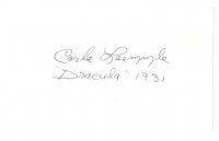 7t467 CARLA LAEMMLE signed 3x5 index card '70s can be framed with a repro still!