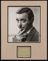 7t217 EDDIE CANTOR matted signature + REPRO '40s head & shoulders portrait of the great actor!