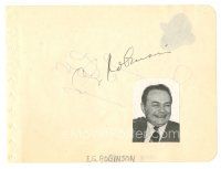 7t494 EDWARD G. ROBINSON/IRVIN S. COBB signed 4.25x6 album page '40s can be framed with a repro!