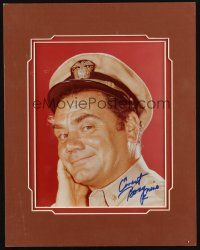 7t212 ERNEST BORGNINE signed matted 8x10 color REPRO he signed his name, from McHale's Navy!